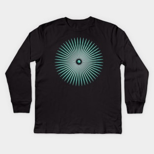 concentric green Kids Long Sleeve T-Shirt